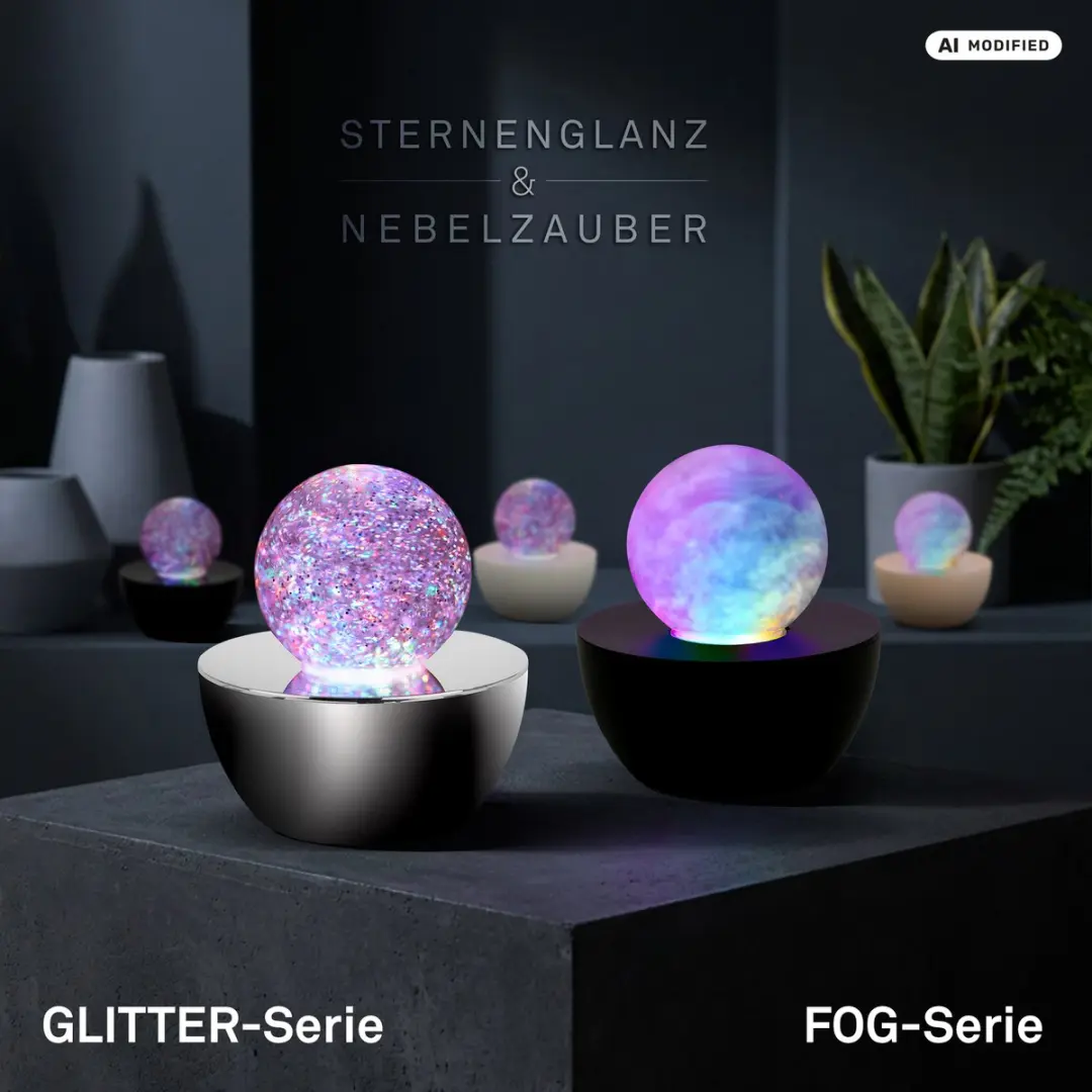 Briloner Glitter Discolamp 7719018 - RGB - Ø12cm - Chroom