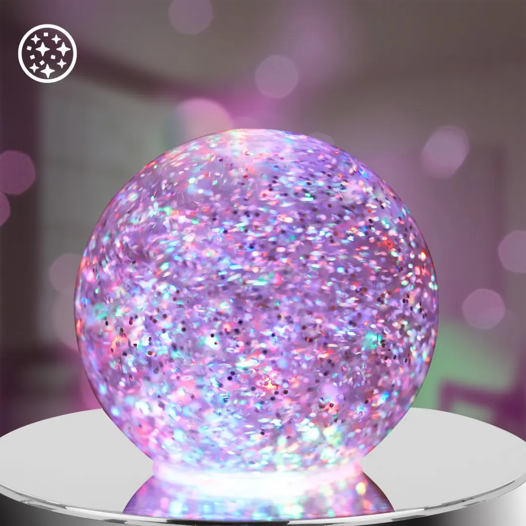 Briloner Glitter Discolamp 7719018 - RGB - Ø12cm - Chroom