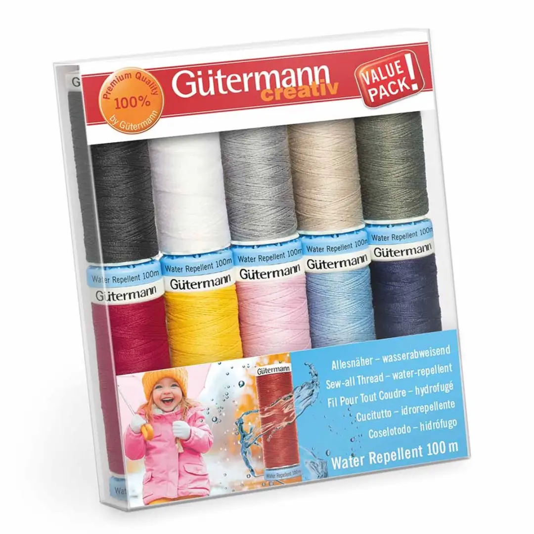 Gutermann Allesnaaigarenset Waterafstotend - 10 Kleuren