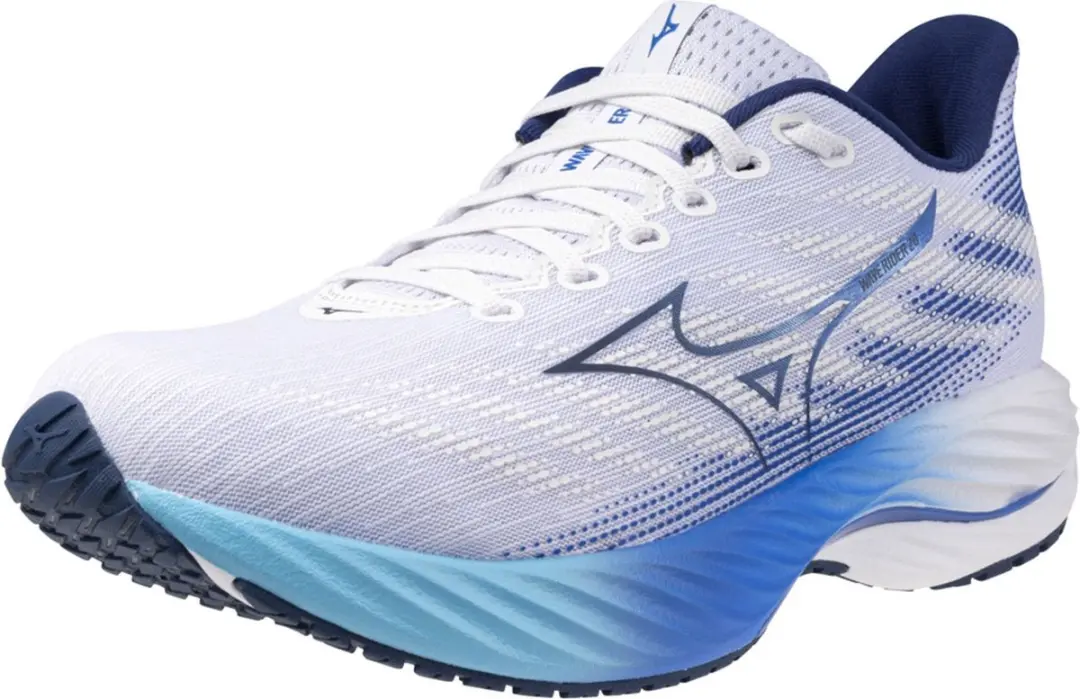 Mizuno Wave Rider 28 Sportschoenen 44.5 - Wit/Blauw - afbeelding 3 van 6