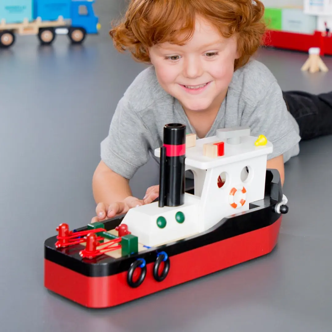 New Classic Toys Sleepboot Containerhaven 10905 - Zwart