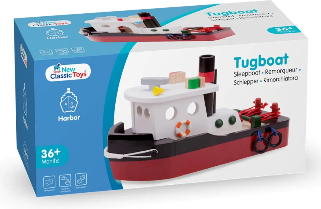 New Classic Toys Sleepboot Containerhaven 10905 - Zwart