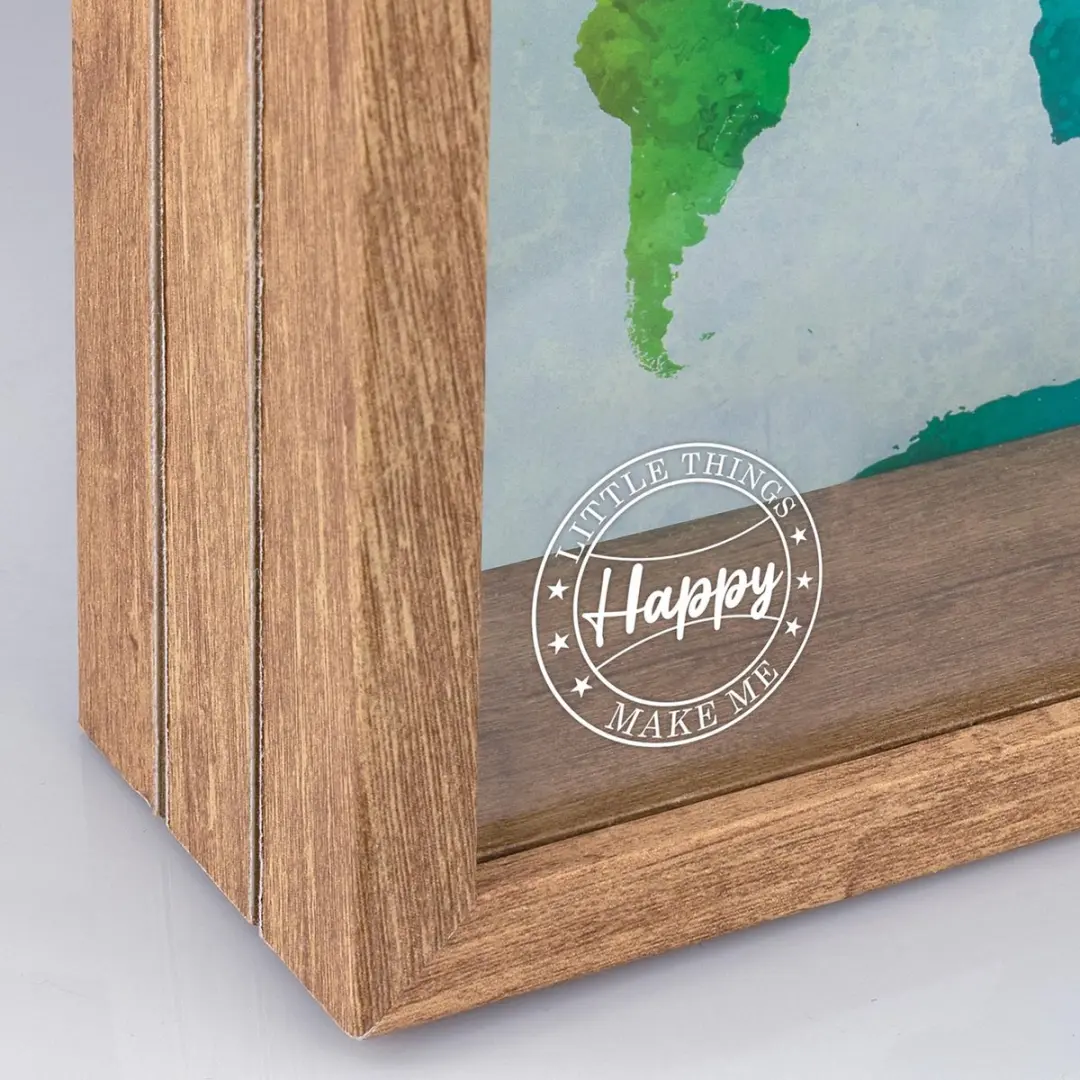 Zep Hout/Glas Spaarpot Jacob RM4545 - 6,5x21cm - Bruin
