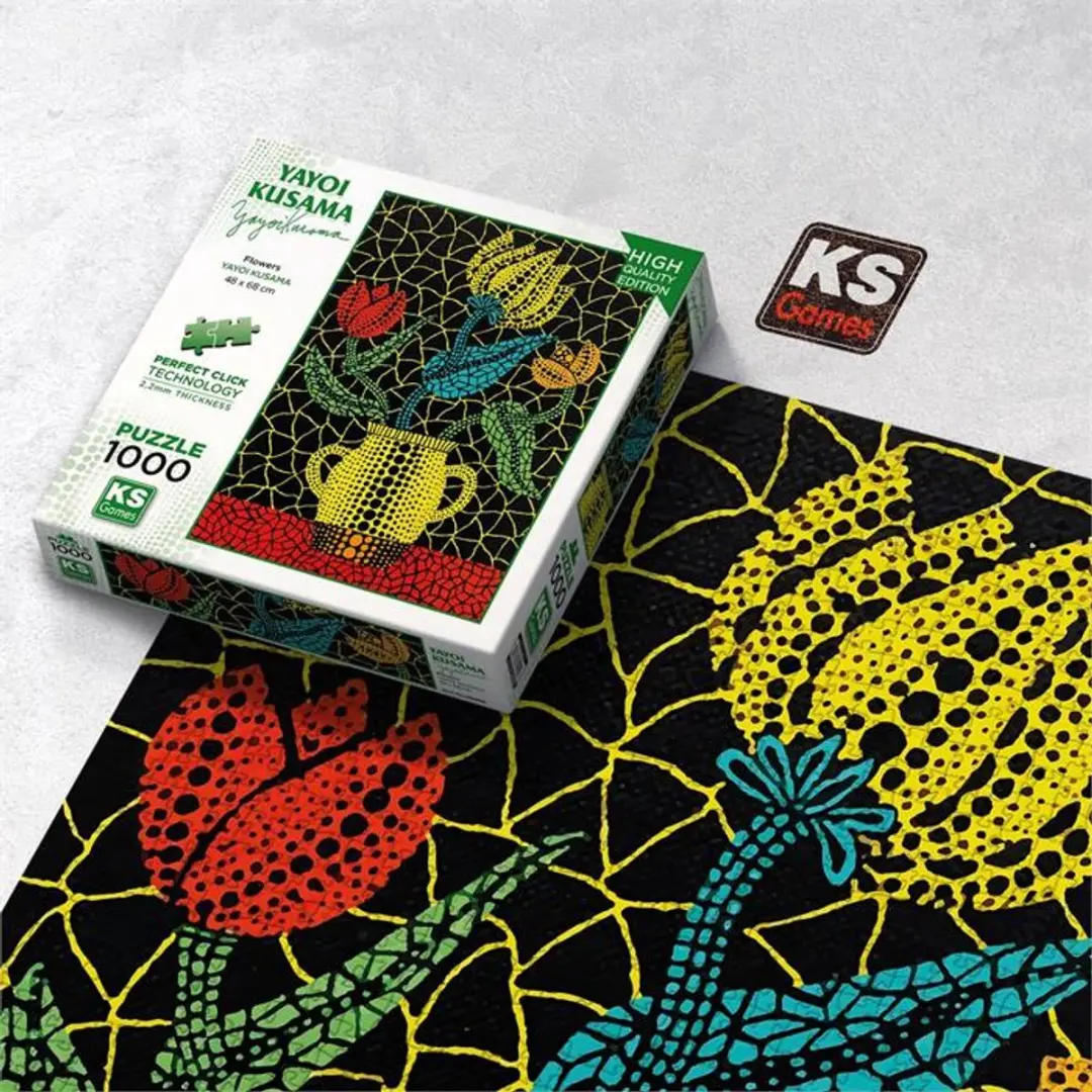 KS Games Yayoi Kusama Flowers Legpuzzel 1000 Stuks - Meerkleurig