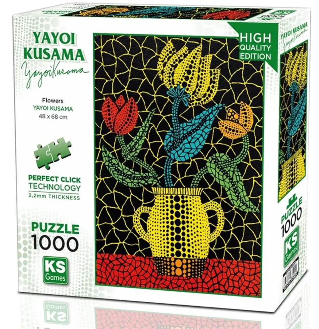 KS Games Yayoi Kusama Flowers Legpuzzel 1000 Stuks - Meerkleurig