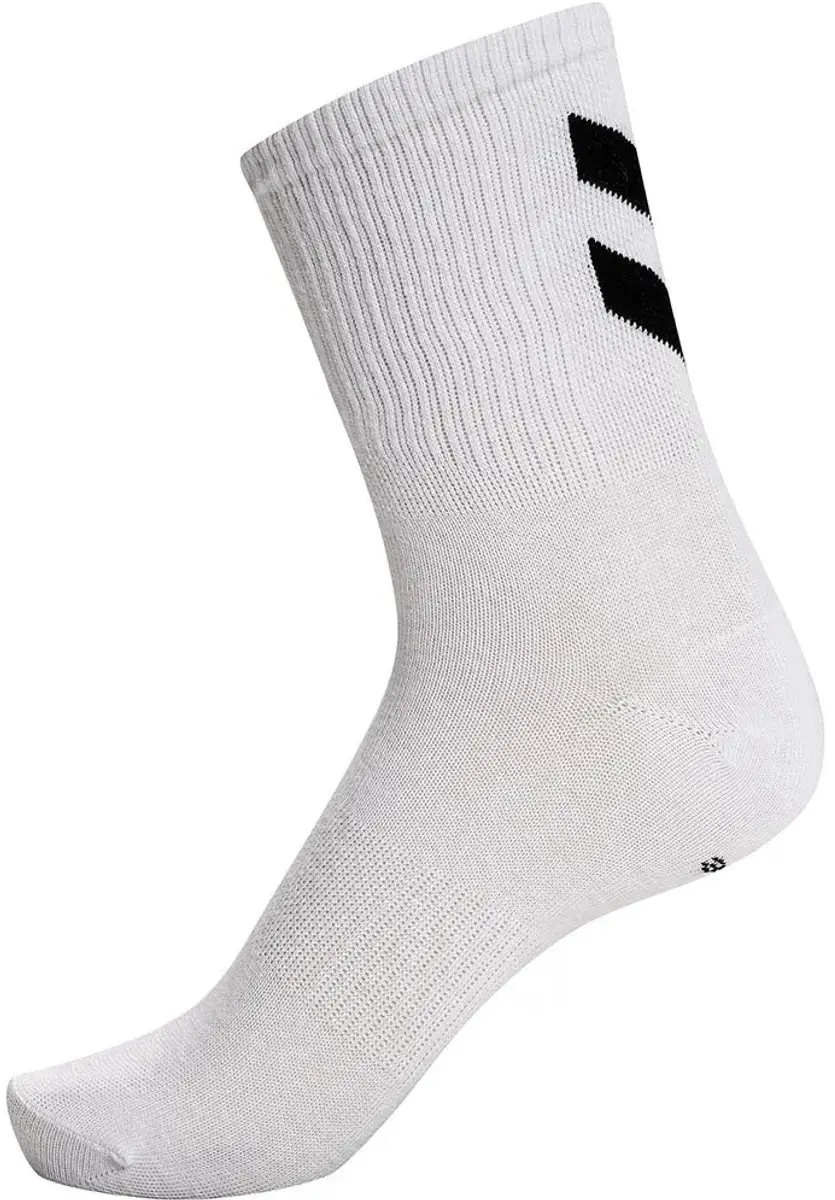 Hummel Chevron Sportsokken 6-Pack - Wit - Maat 41-45 - afbeelding 6 van 6