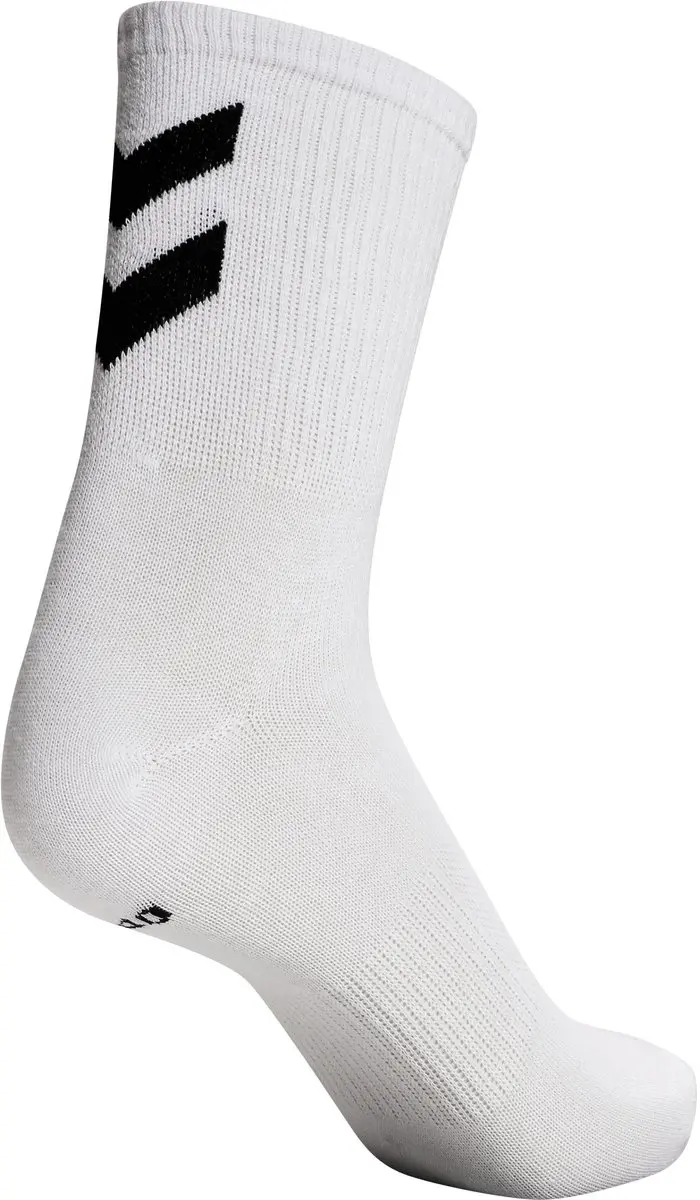 Hummel Chevron Sportsokken 6-Pack - Wit - Maat 41-45