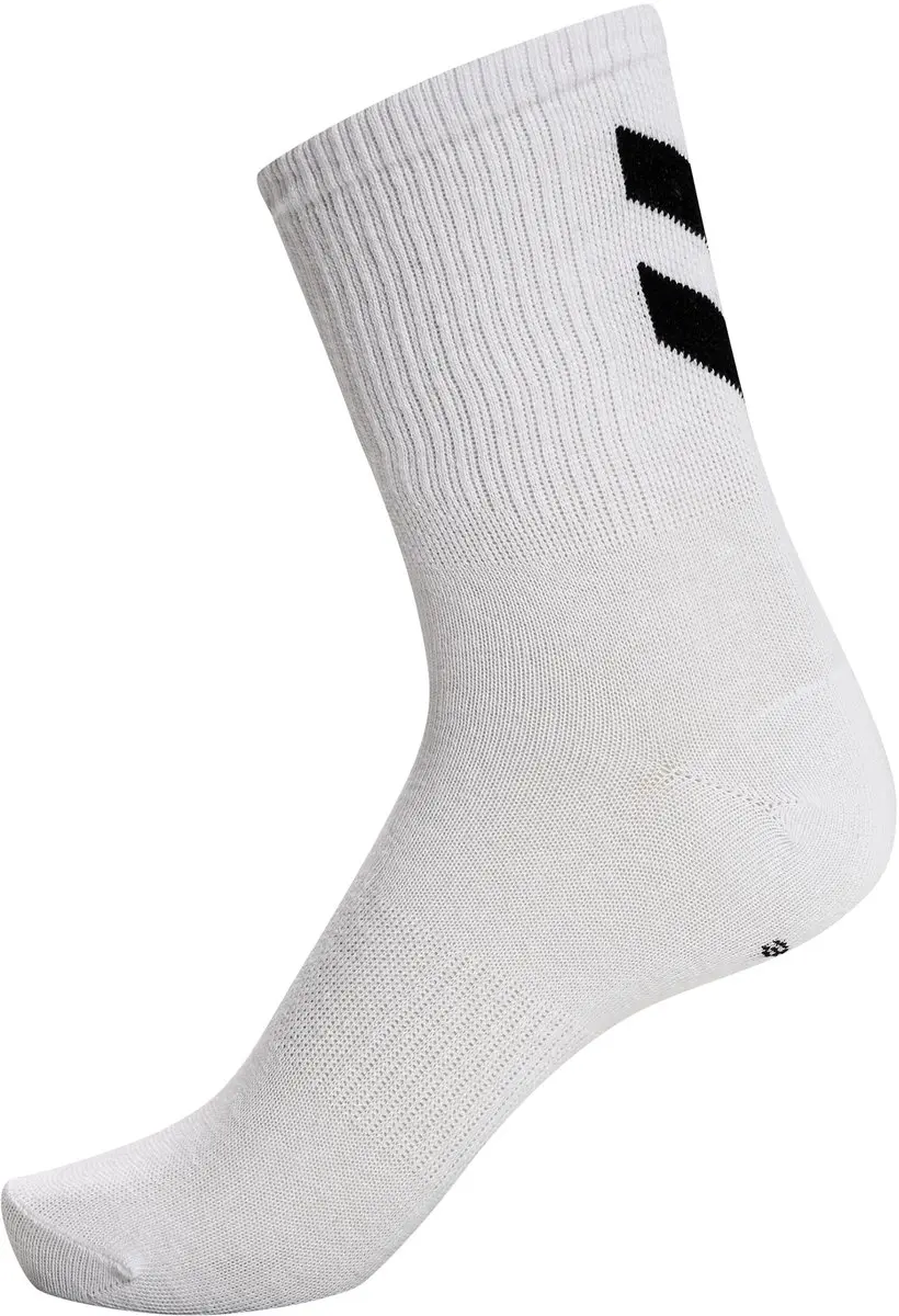 Hummel Chevron Sportsokken 6-Pack - Wit - Maat 41-45