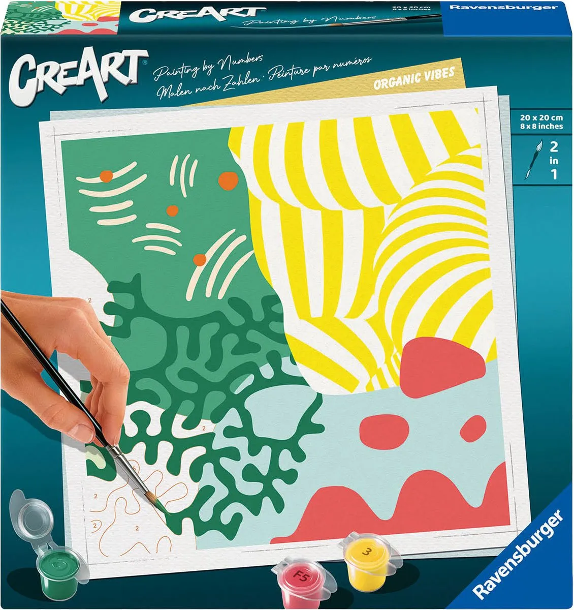 Ravensburger CreArt Organic Vibes Schilderen op nummer - Multicolor - 15 Kleuren