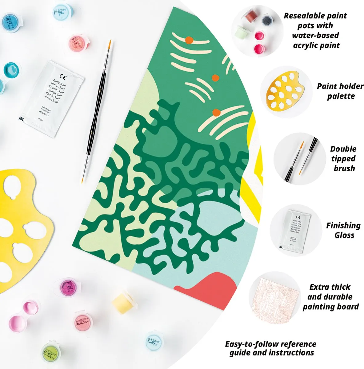 Ravensburger CreArt Organic Vibes Schilderen op nummer - Multicolor - 15 Kleuren