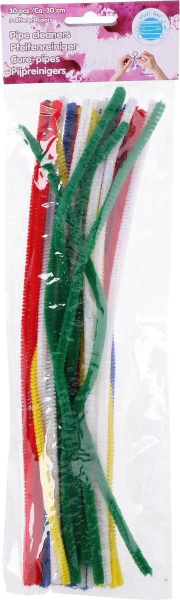 Craft Pijpreinigers 30cm - 30 Stuks Multicolor