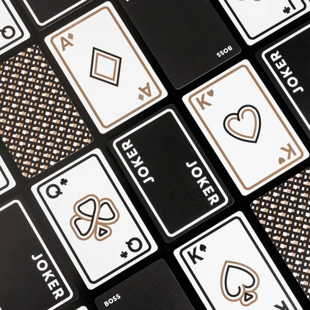 BOSS Iconic Speelkaarten - 2 Decks - Zwart