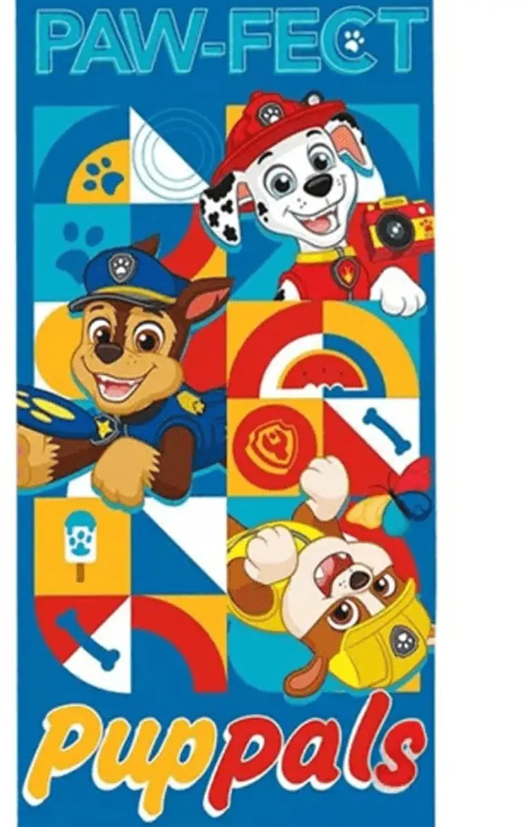 PAW Patrol Strandbadlaken Blauw 70x140cm - afbeelding 2 van 3