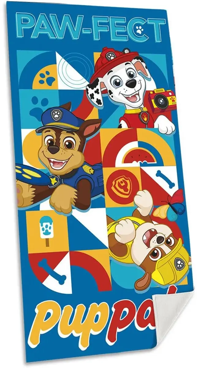 PAW Patrol Strandbadlaken Blauw 70x140cm - afbeelding 3 van 3