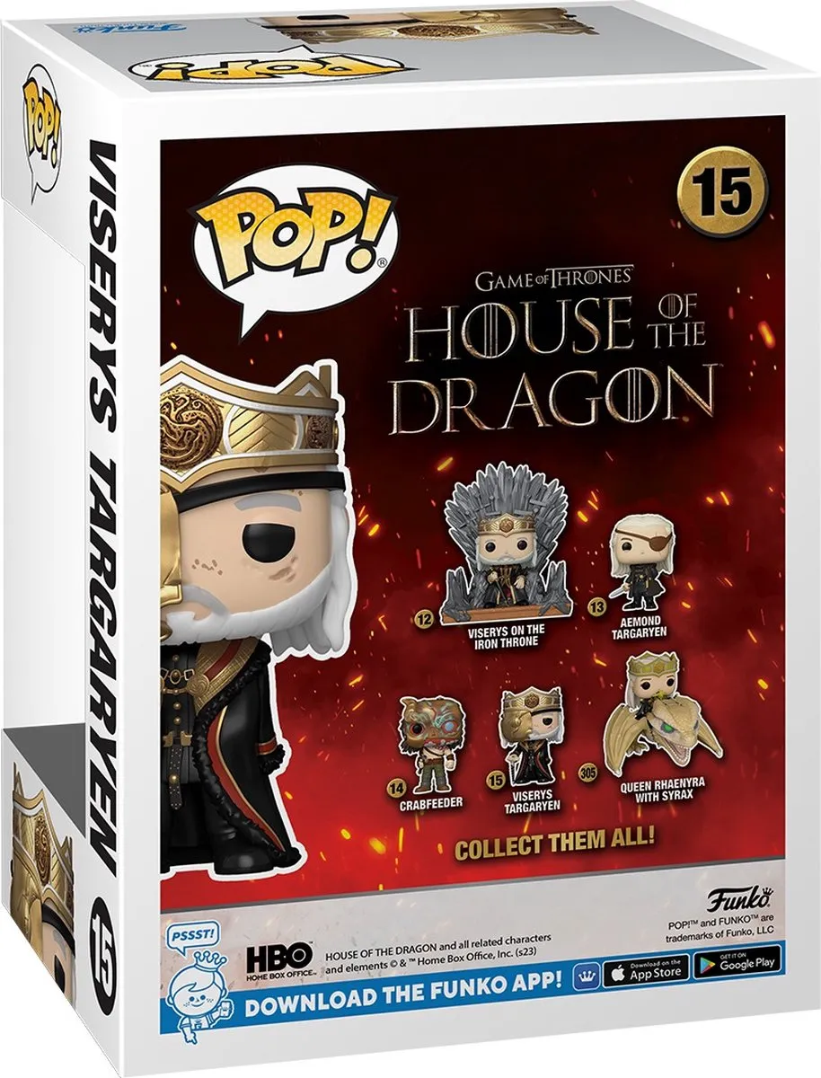 Funko Pop Television House of the Dragon Masked Viserys 76474 - Multi - afbeelding 6 van 6