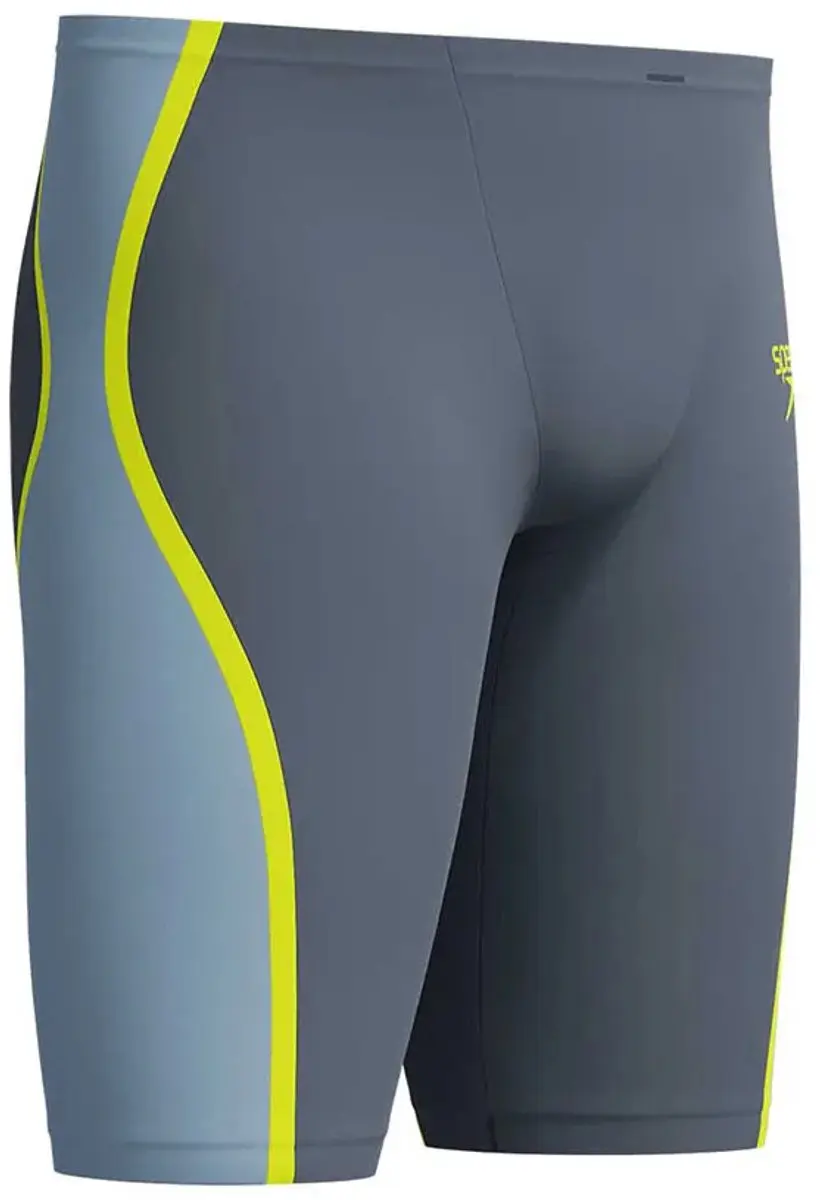 Speedo Fastskin LZR Pure Intent 2.0 Jammer - UK 24 - Grijs/Blauw/Geel - afbeelding 6 van 6