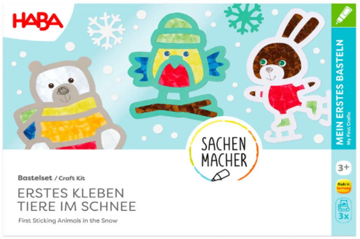 Haba Knutselpakket Eerste Plakset Dieren in de Sneeuw