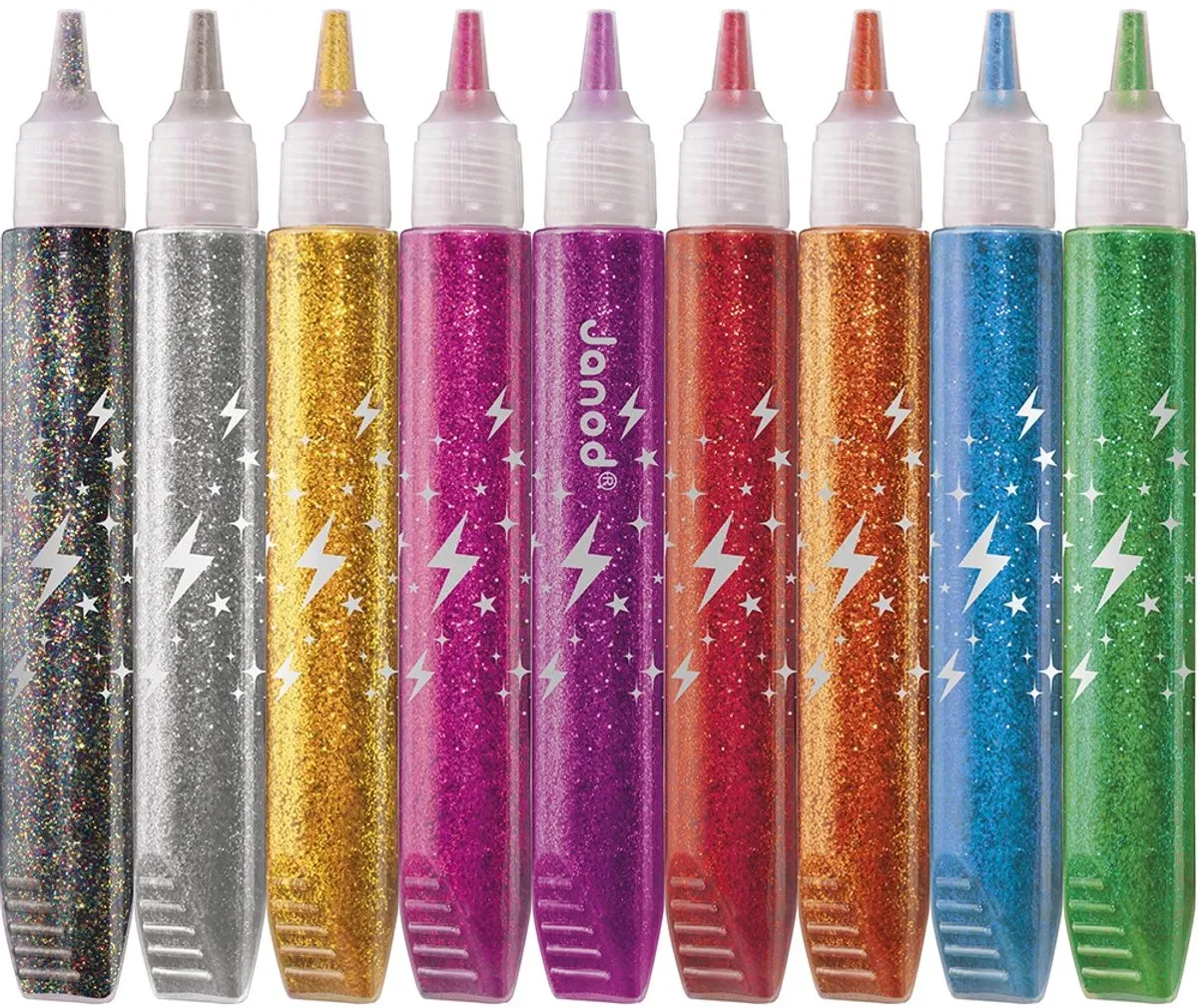 Janod Colo Glitterlijm Set 9 Kleuren 250ml