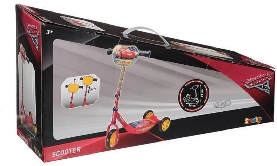 Smoby Disney Cars Step - 3 Wielen 4.72 Inch - Zwart