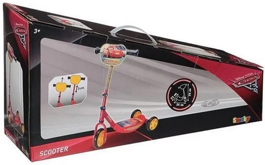 Smoby Disney Cars Step - 3 Wielen 4.72 Inch - Zwart
