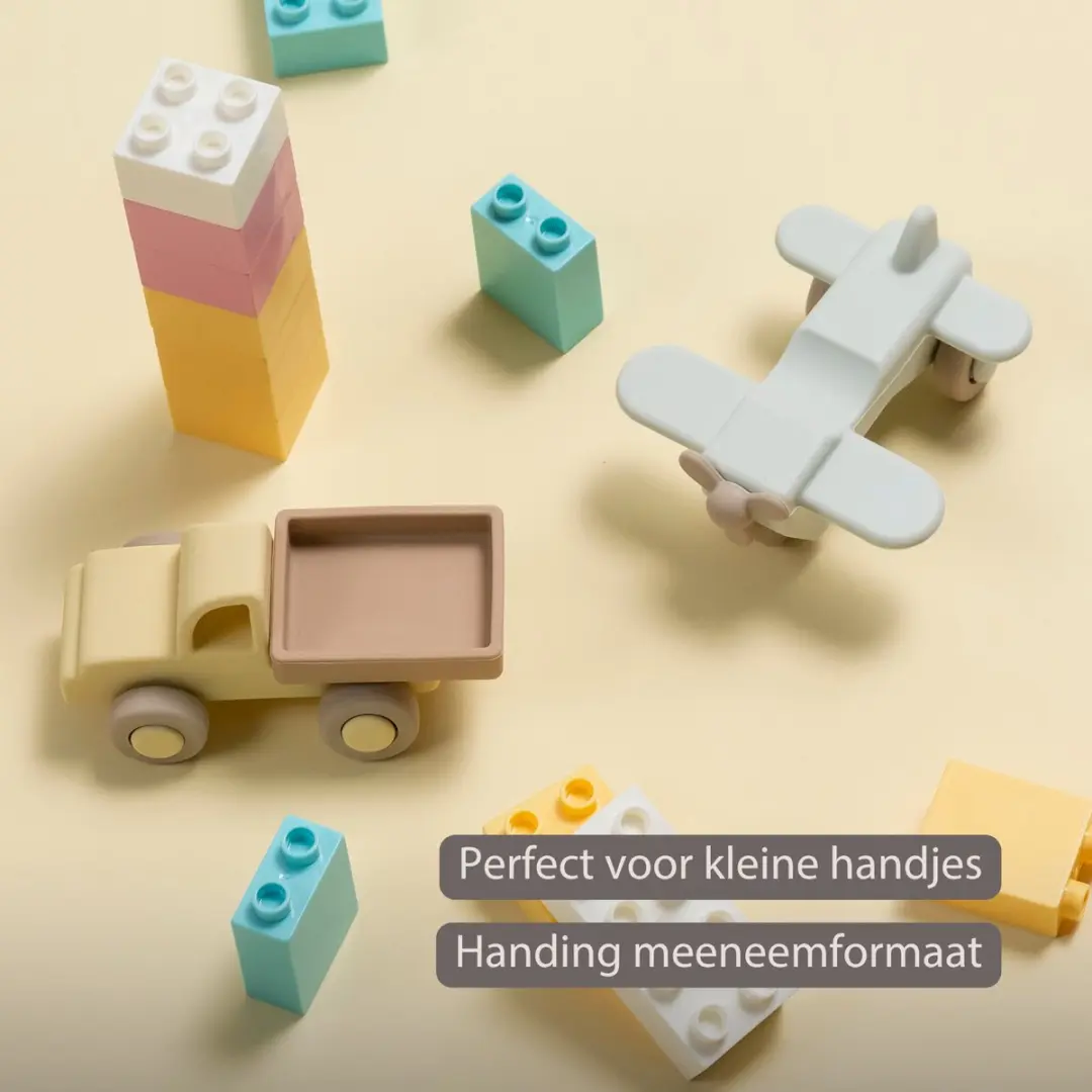 Nattou Silicone Vrachtwagen & Vliegtuig Baby - Multicolor