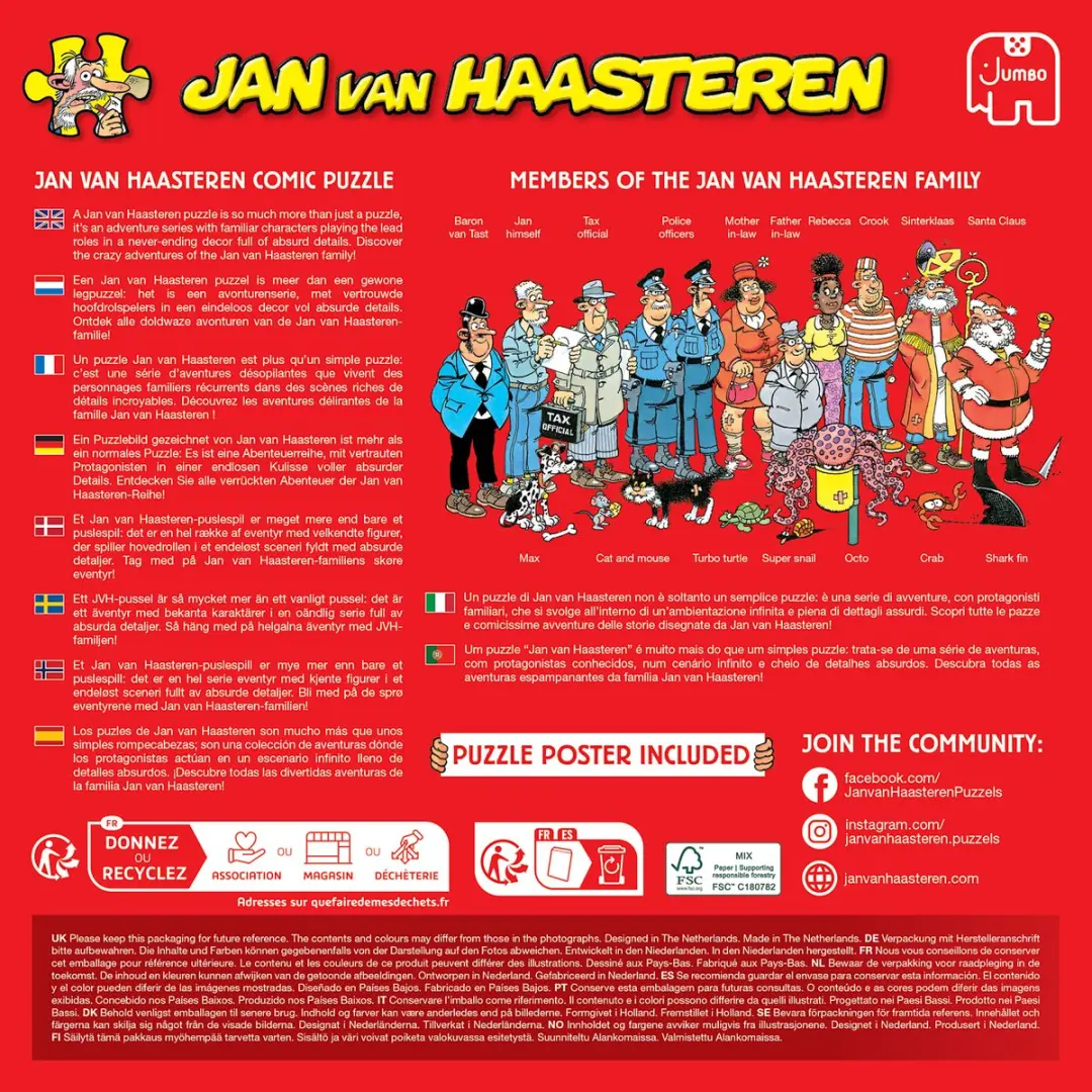 Jan van Haasteren Leve de Middellandse Zee! Puzzel 1000 Stuks - afbeelding 6 van 6