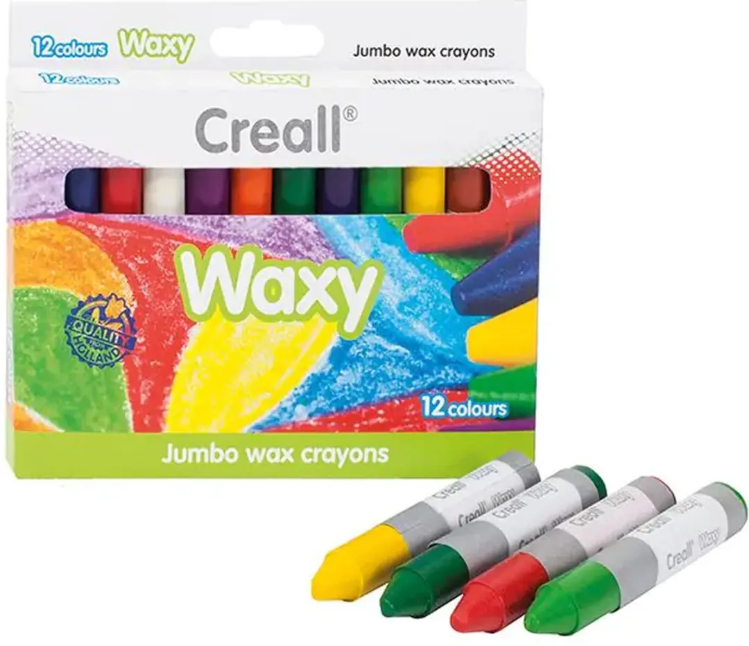 Creall Waskrijt Kinderkunstset - 12 Kleuren - afbeelding 6 van 6