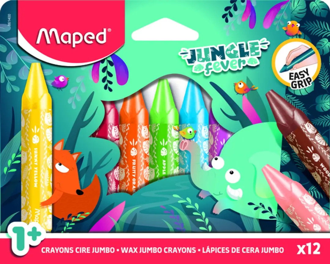 Maped Jungle Fever Waskrijt Set - 12 Kleuren