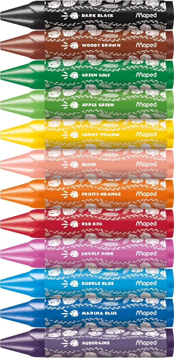 Maped Jungle Fever Waskrijt Set - 12 Kleuren