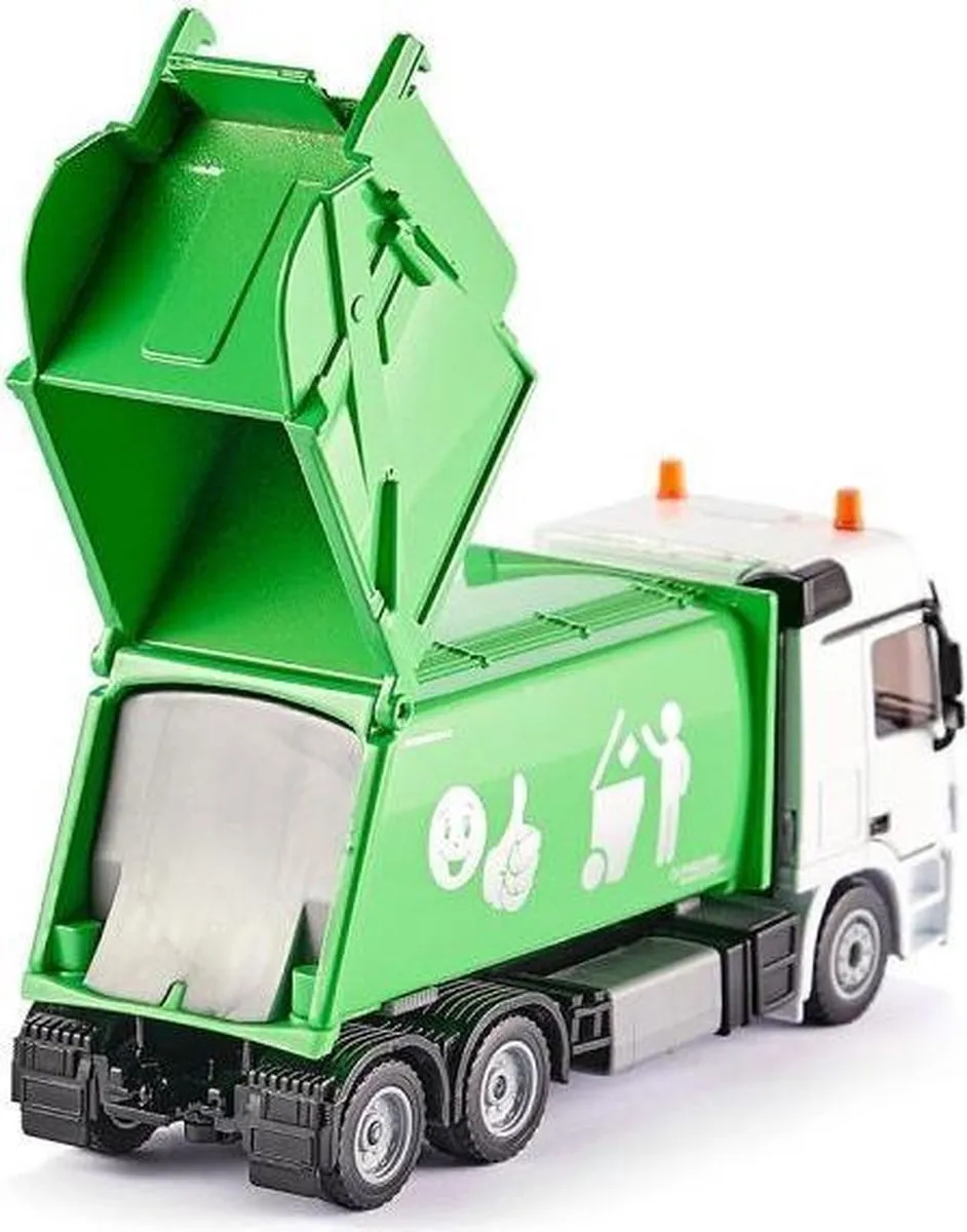 SIKU 2938 Vuilniswagen 1:50 - Groen/Wit - afbeelding 6 van 6