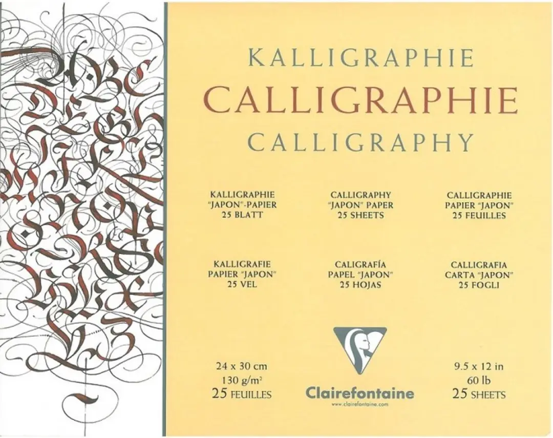 Clairefontaine Kalligrafieblok 24x30cm - 50 Vel Wit