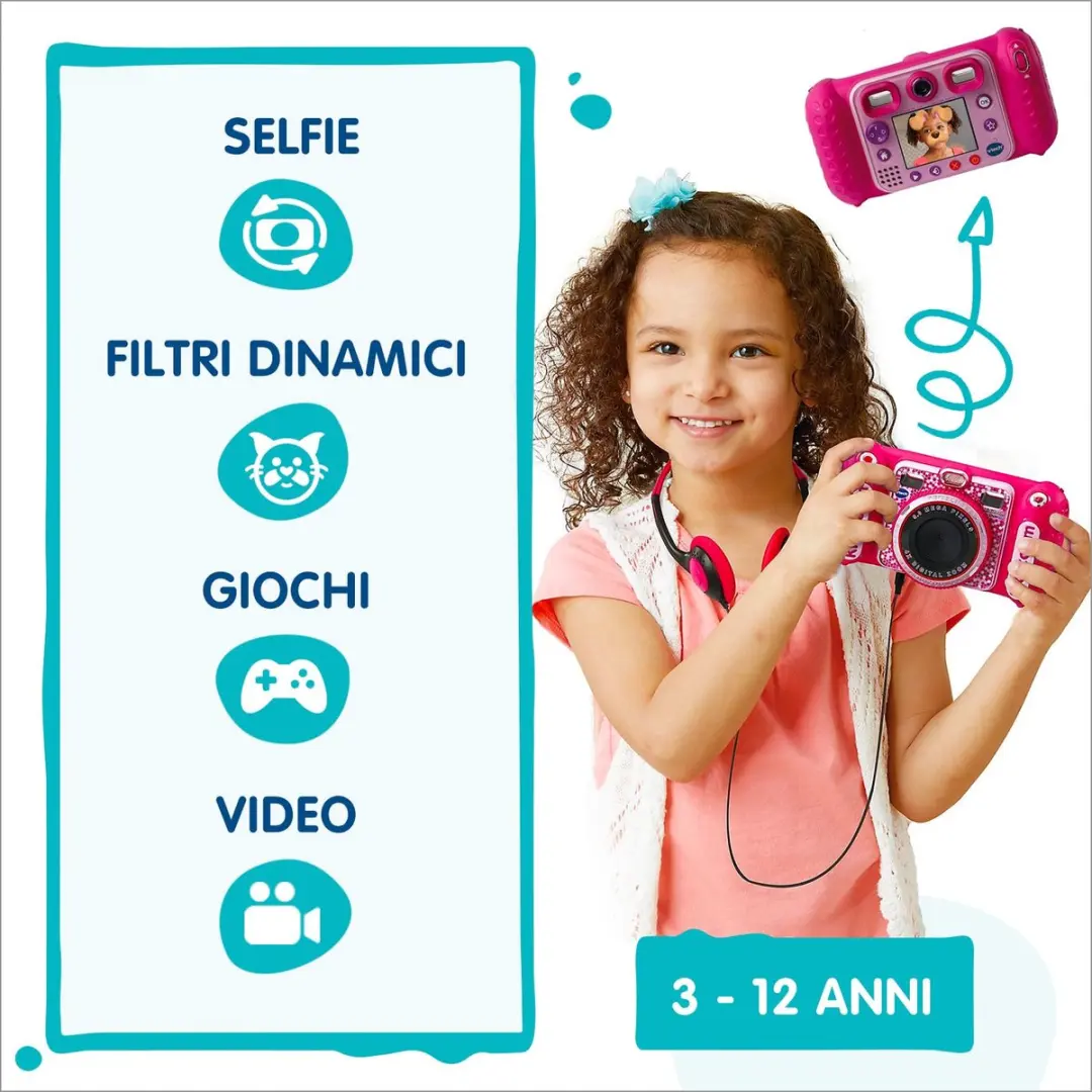 VTech KidiZoom Duo DX Kindercamera - 5MP - Blauw