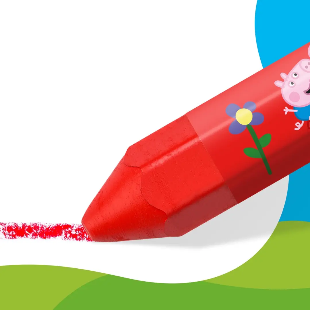 STAEDTLER Peppa Pig Noris Junior Waskrijtjes - 6 Stuks