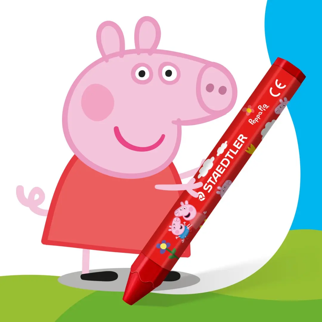 STAEDTLER Peppa Pig Noris Junior Waskrijtjes - 6 Stuks
