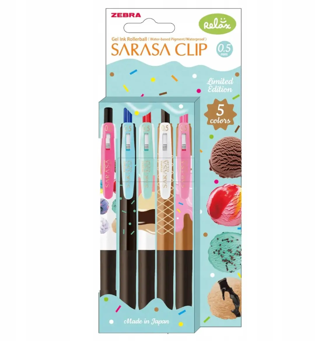 Zebra Sarasa Clip Gelpen Set