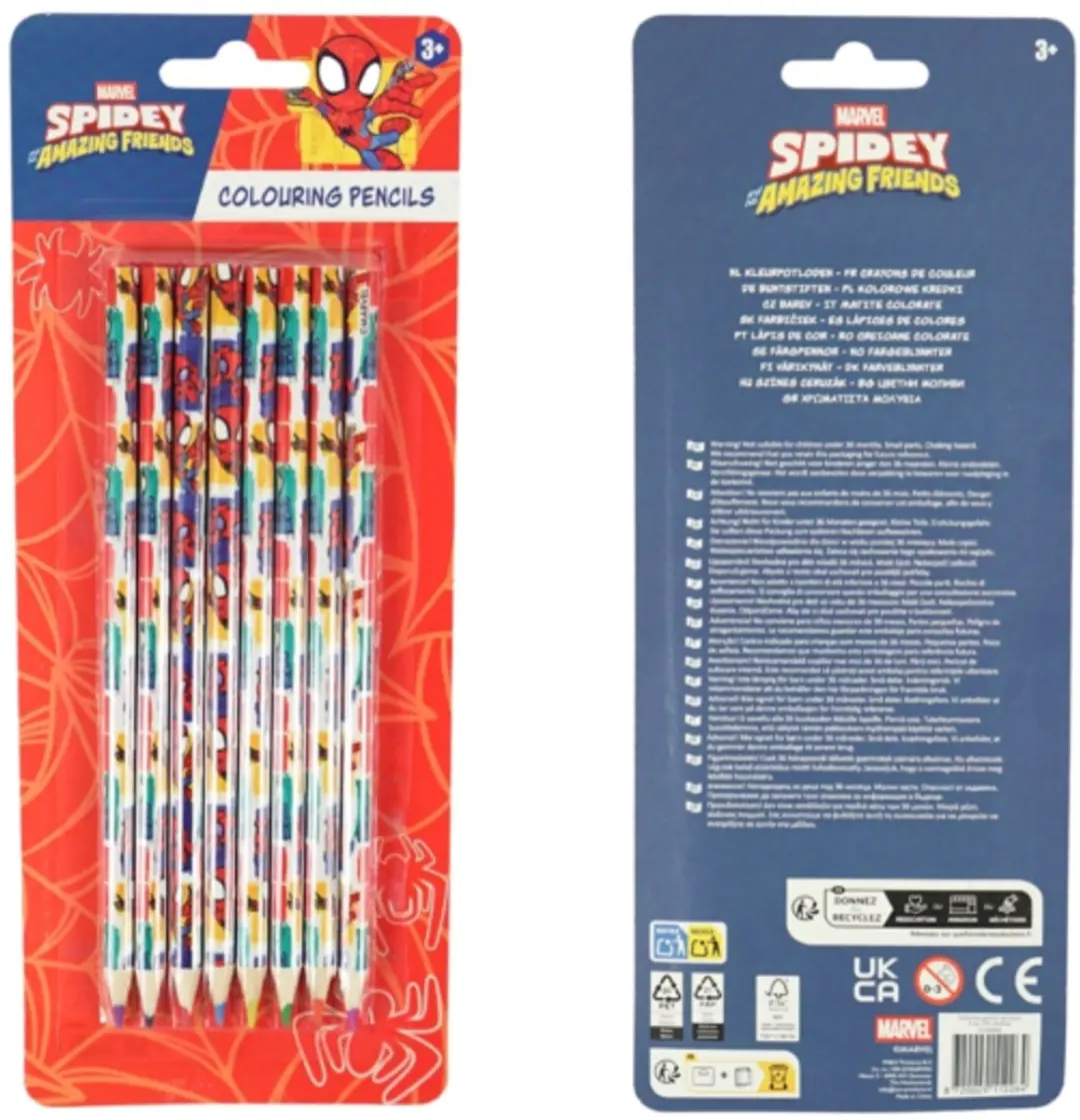 Disney Kleurpotloden Spidey Stitch Avengers Princess - 32 Stuks (4x8)