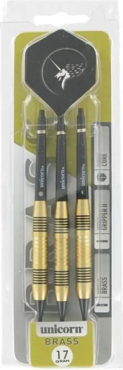 Unicorn Brass Core Soft Tip Dartpijlen 17g - 3 Stuks