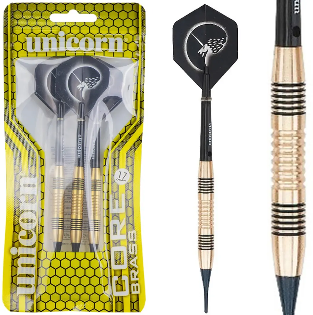 Unicorn Brass Core Soft Tip Dartpijlen 17g