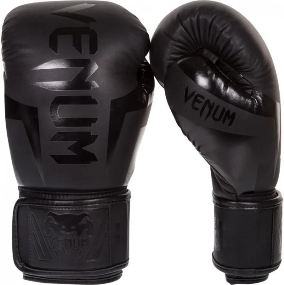 Venum Elite Bokshandschoenen 12 oz - Black on Black