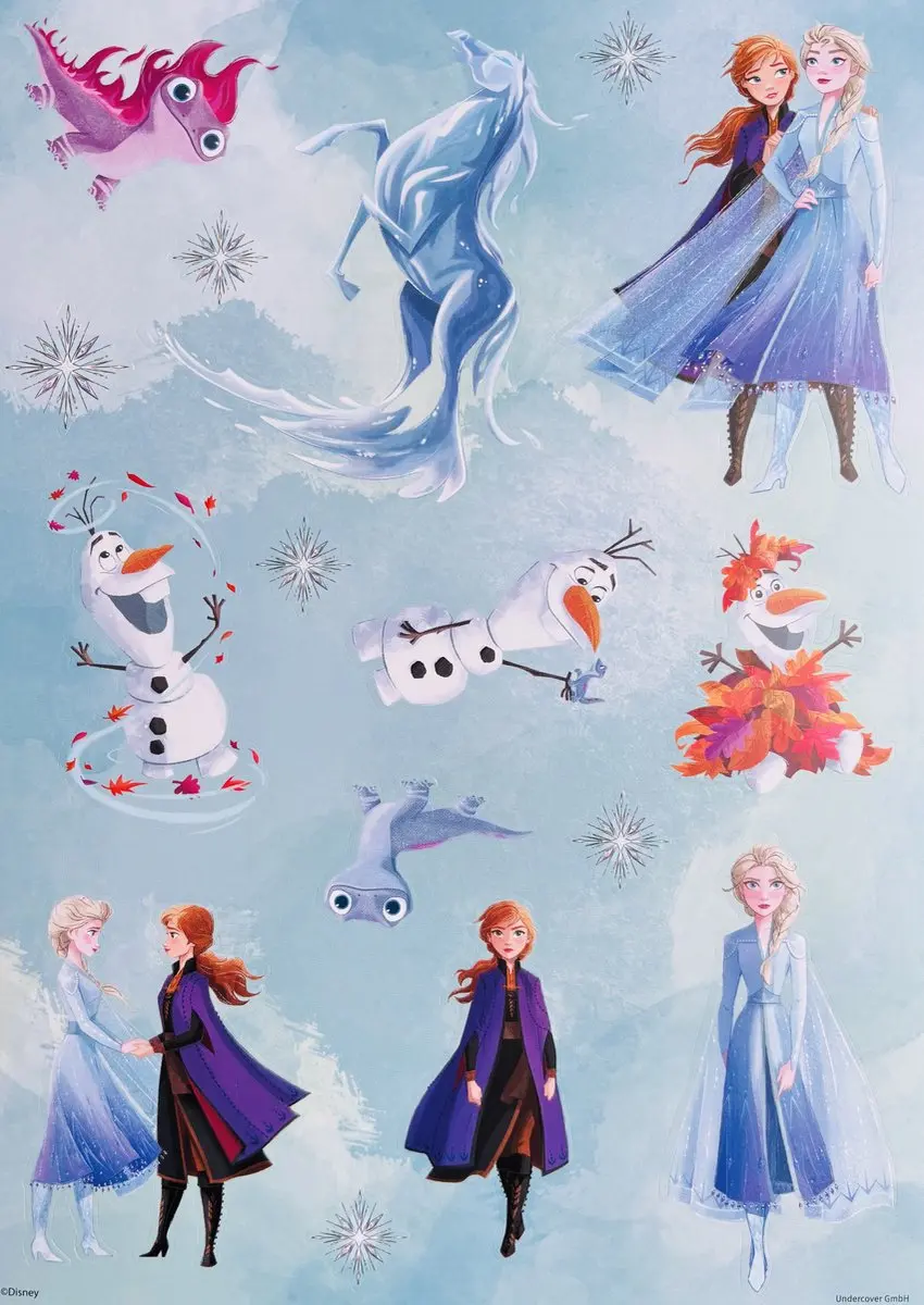 Disney Frozen Kleurboek Elsa Anna Olaf - 17 Pagina's - Blauw/Paars