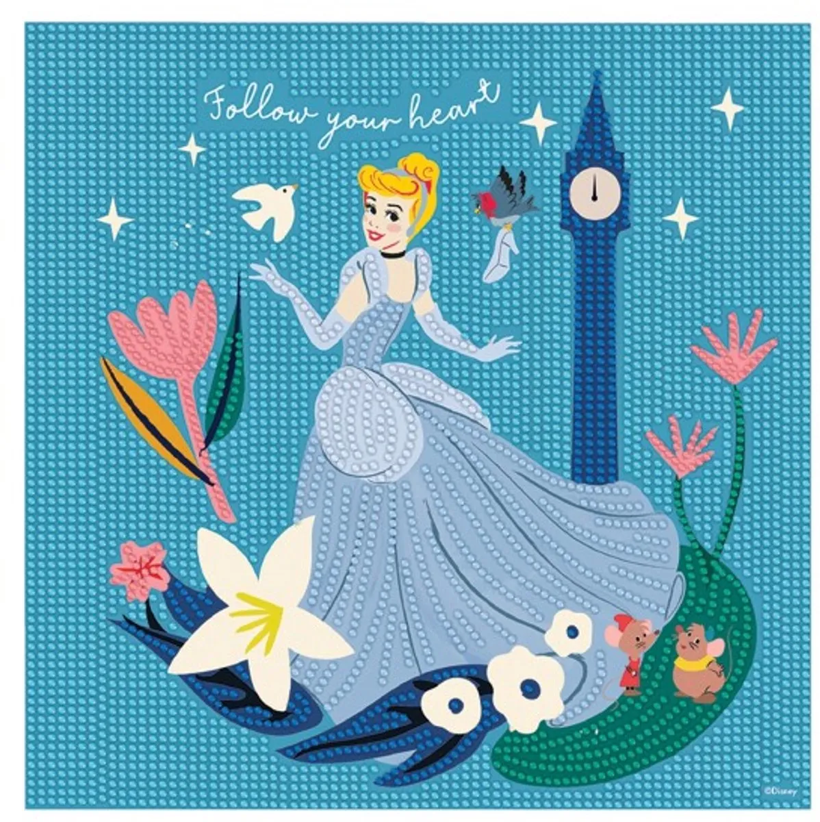 Disney Princess Diamond Painting XL - Blauw
