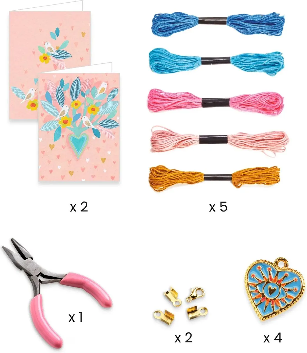 Djeco Friendships & Hearts Armbandenset - Multicolor