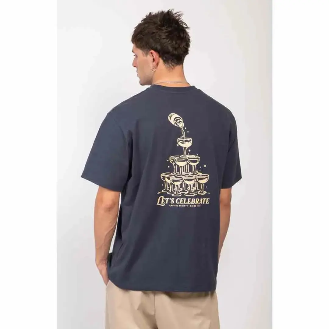Kaotiko Let's Celebrate T-shirt - Blauw - L