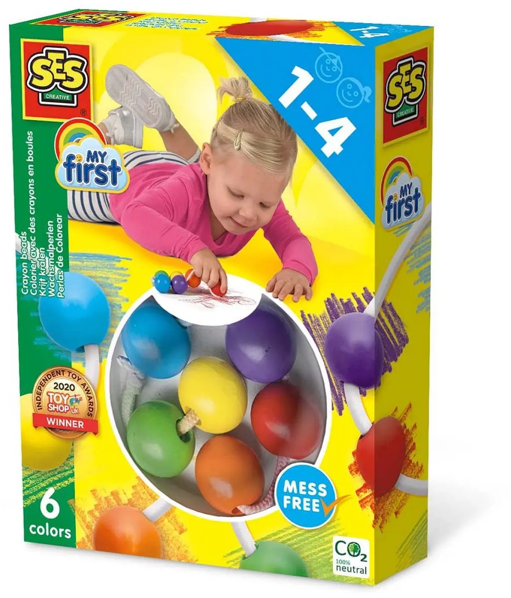 SES Creative My First Krijt kralen - 6 Kleuren