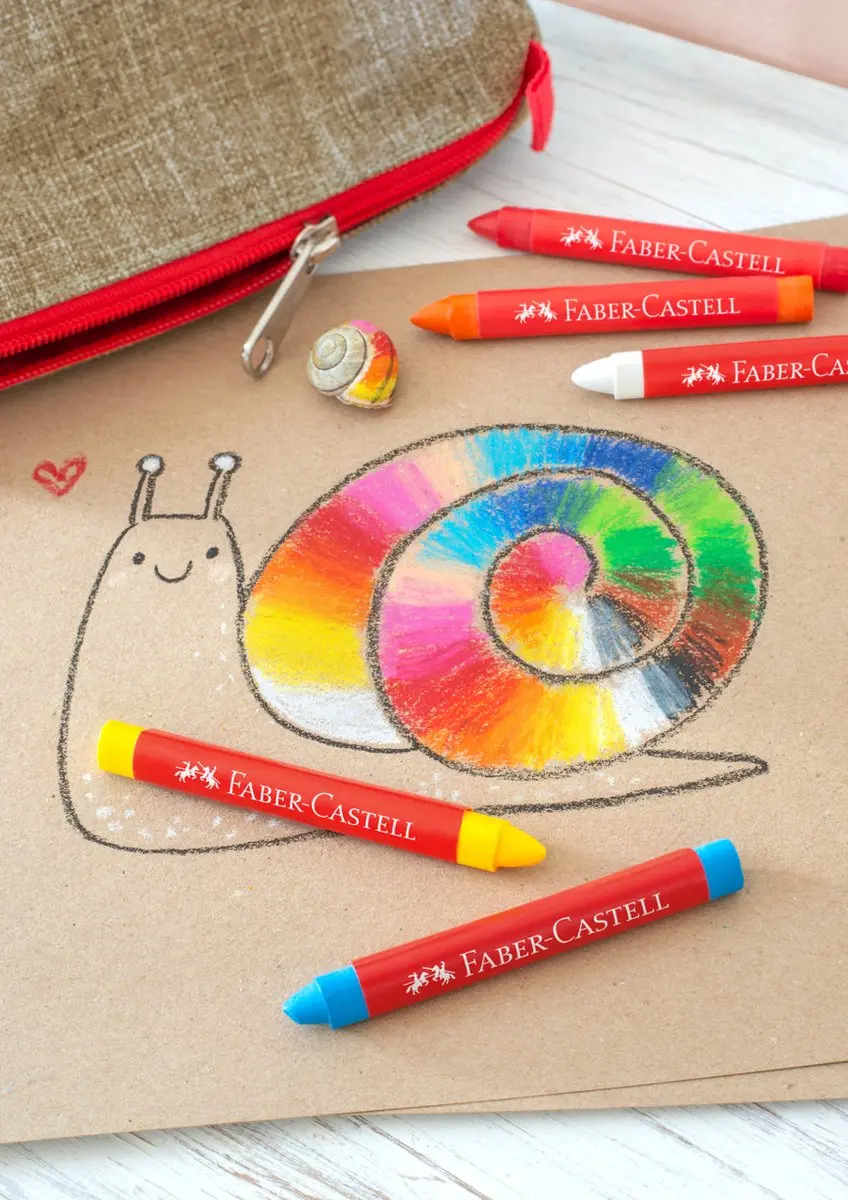 Faber-Castell Waskrijt Driekantig FC-120010 - 12 Stuks
