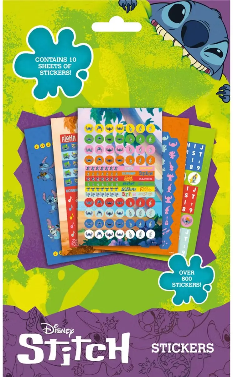Disney Stitch Stickerset Meerkleurig