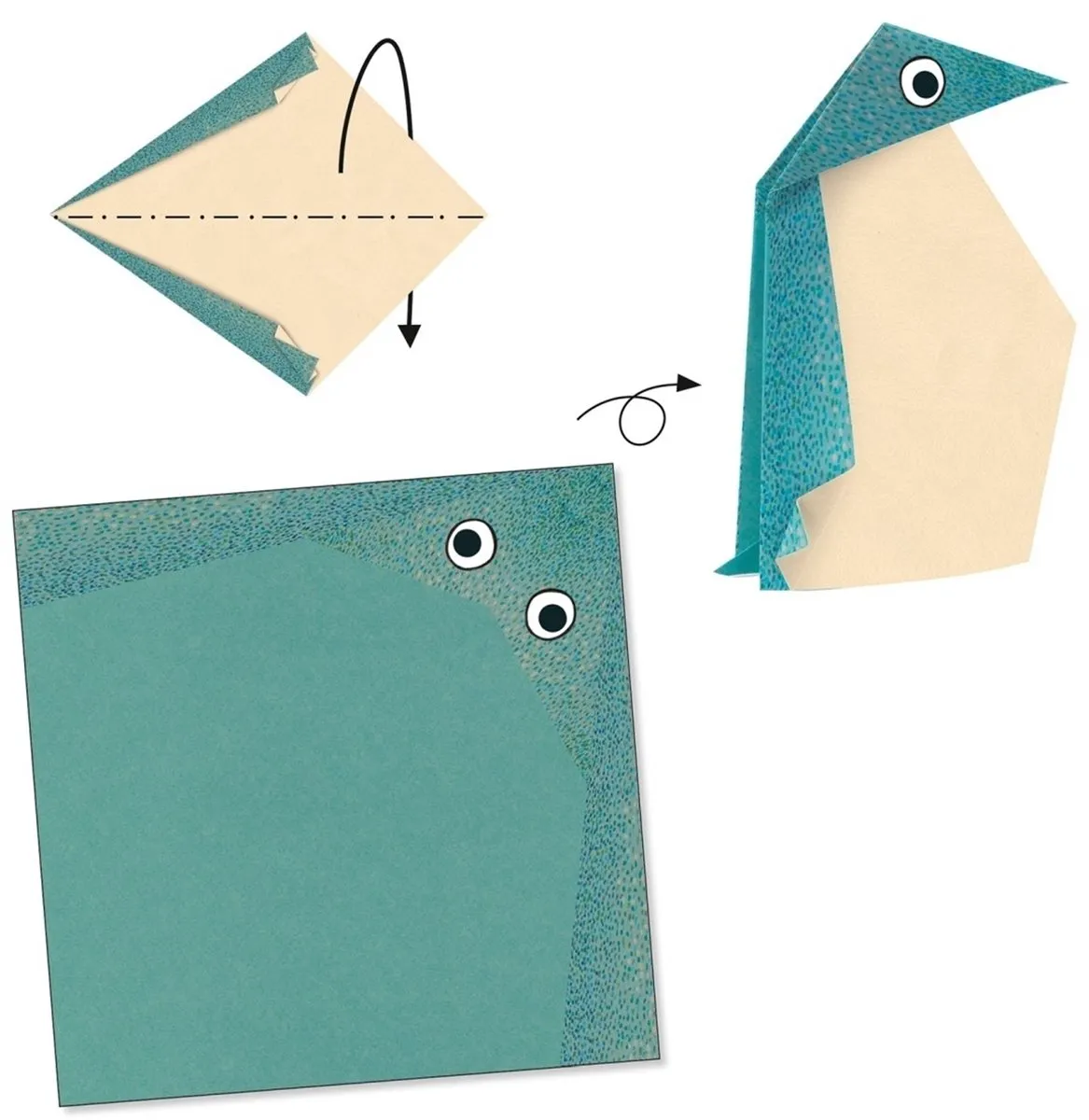 Djeco Origami Polardieren Knutselset - 24 Vellen Multicolor