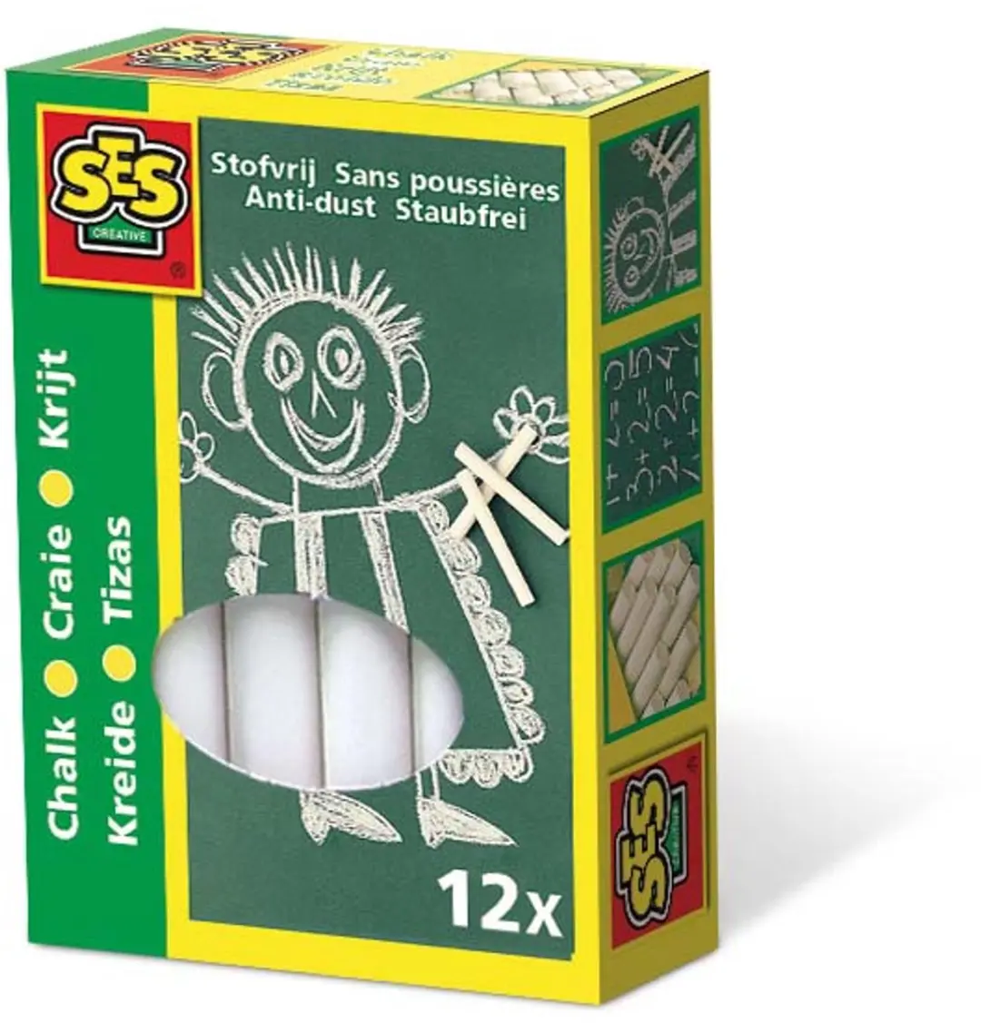 SES Creative Schoolkrijt Wit 12 Stuks