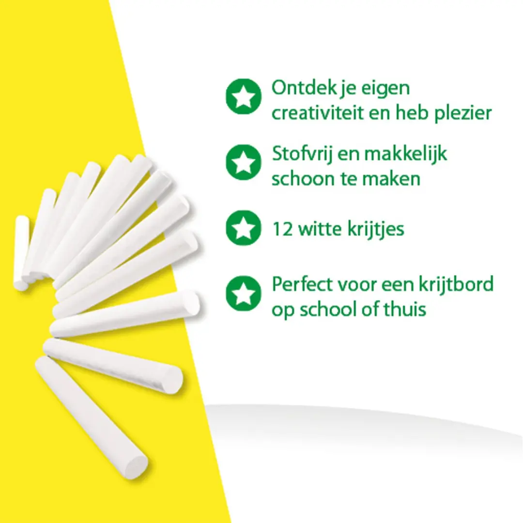 SES Creative Schoolkrijt Wit 12 Stuks