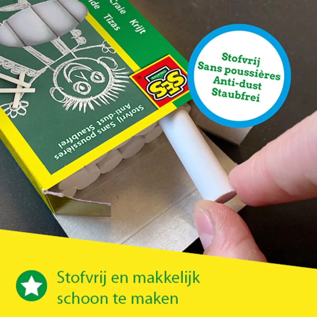 SES Creative Schoolkrijt Wit 12 Stuks
